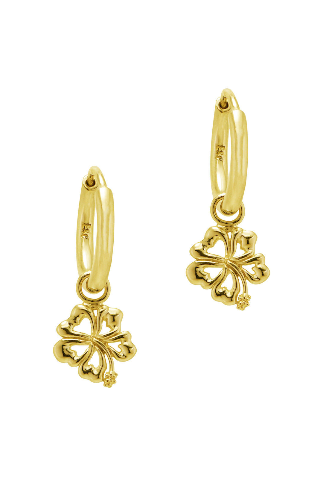 Hibiscus Hoops - Gold
