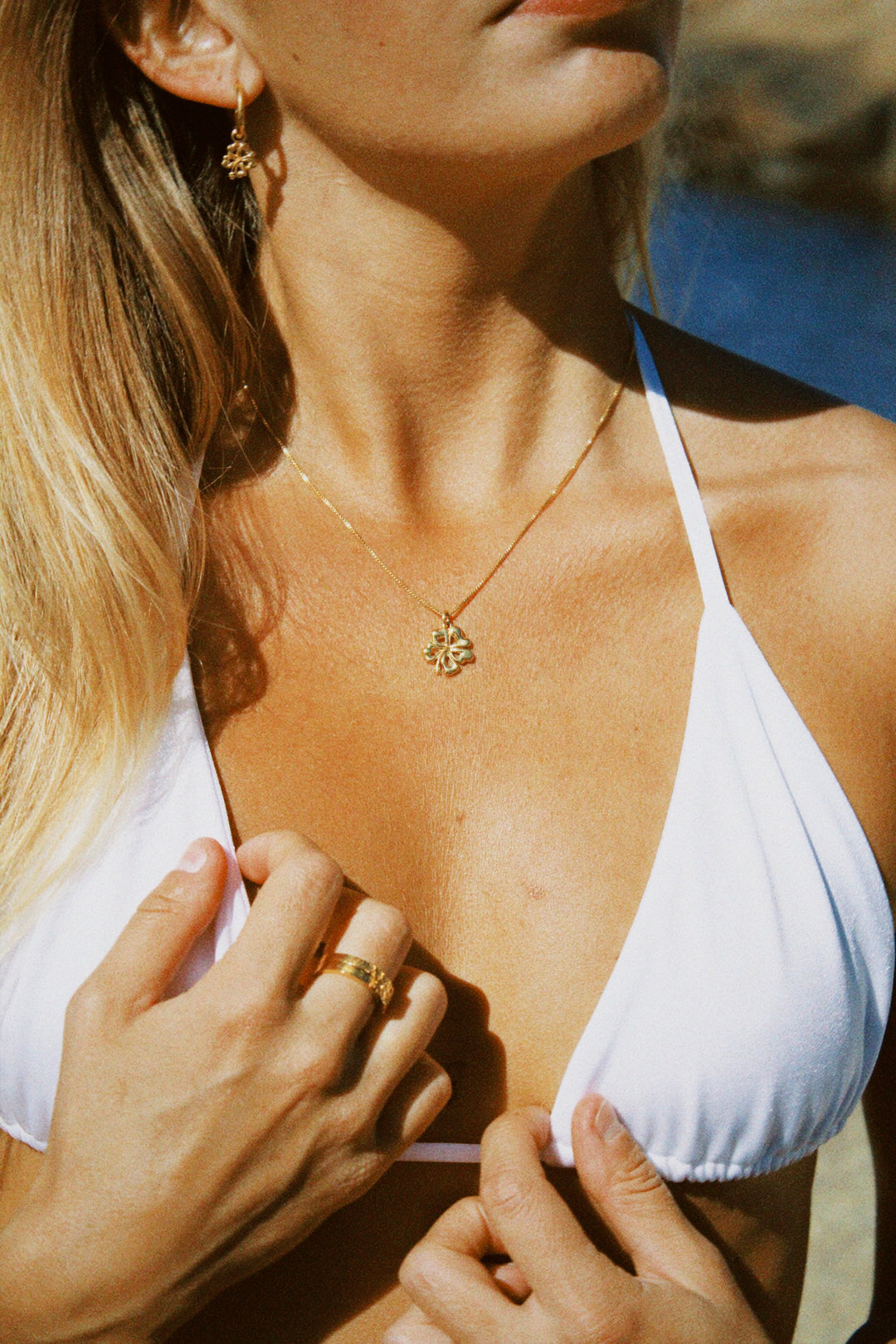 Hibiscus Hoops - Gold